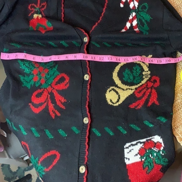 Style Studio Vintage Christmas Sweater Oversized Cardigan Size Medium - Picture 8 of 12